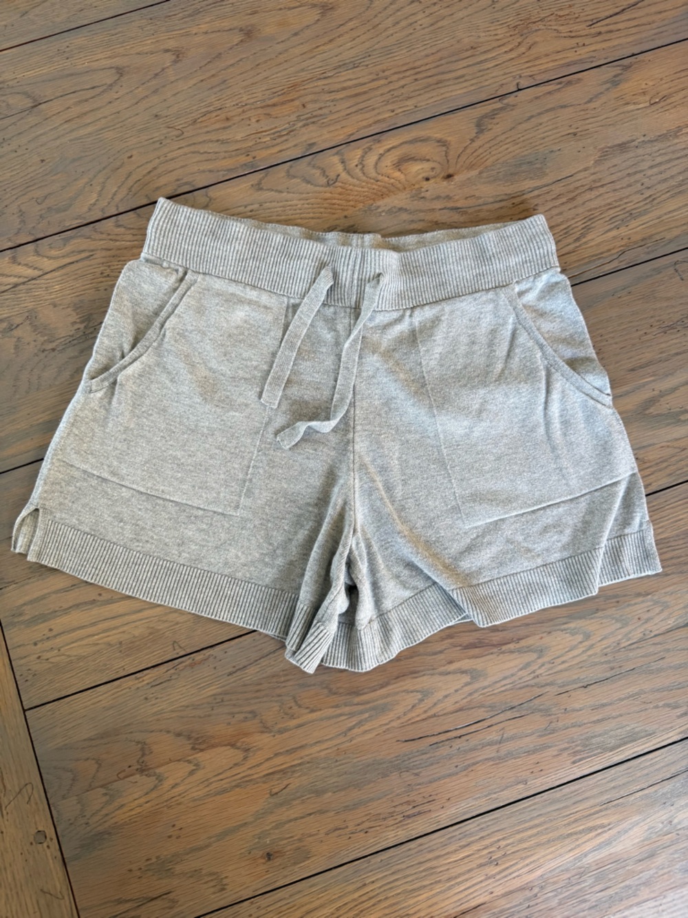 Banana Republic Heather Gray Knit Drawstring Cardigan